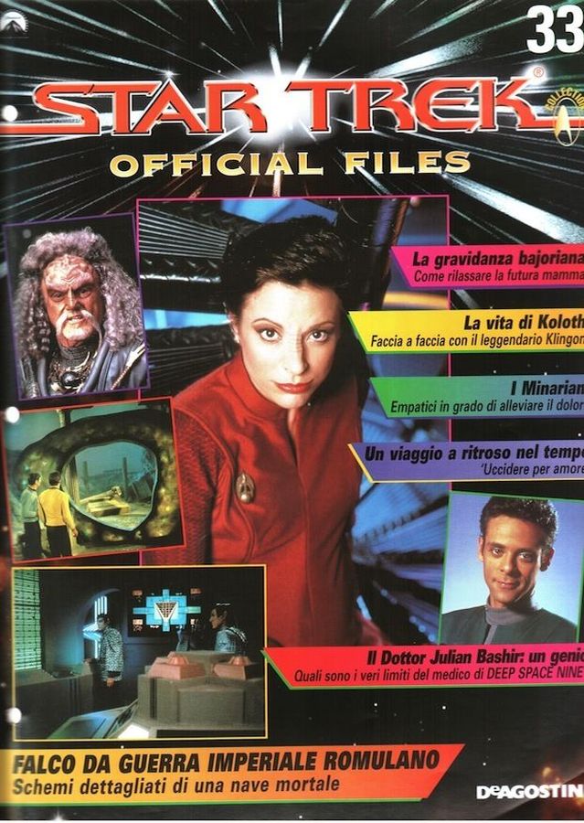 STAR TREK OFFICIAL FILES magazine side cover Issue 33   1999
