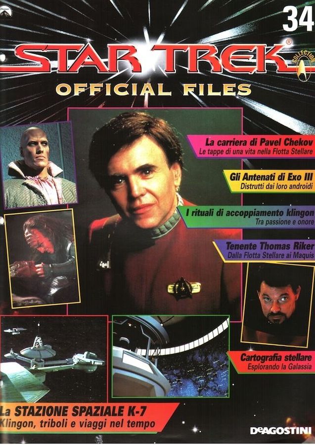 STAR TREK OFFICIAL FILES magazine side cover Issue 34   1999