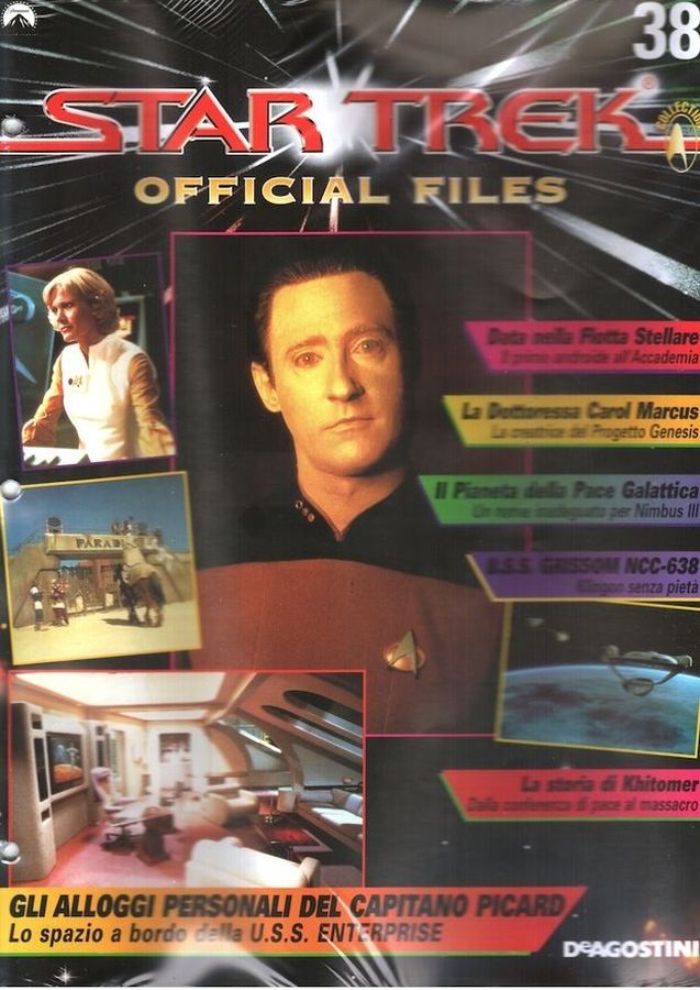 STAR TREK OFFICIAL FILES magazine side cover Issue 38   1999