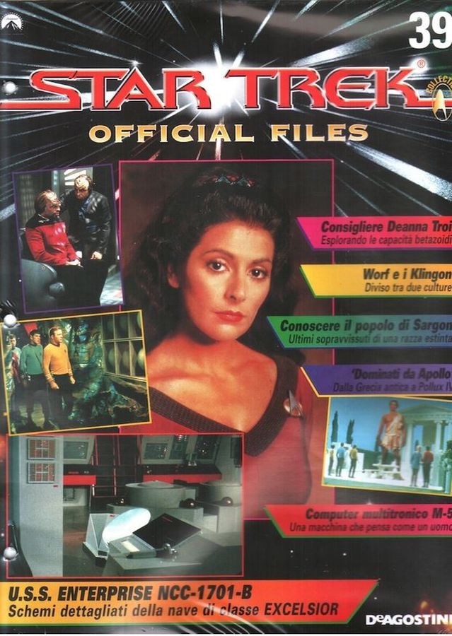 STAR TREK OFFICIAL FILES magazine side cover Issue 39   1999