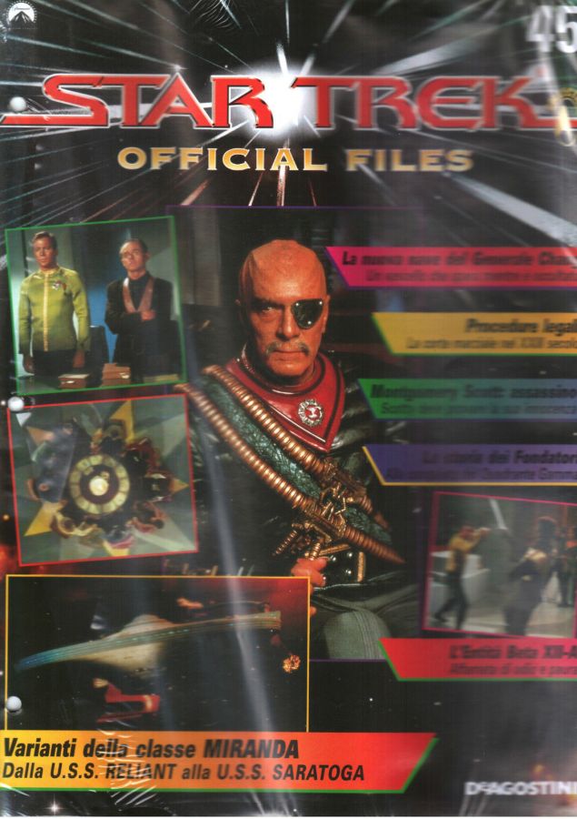 STAR TREK OFFICIAL FILES magazine side cover Issue 45   1999