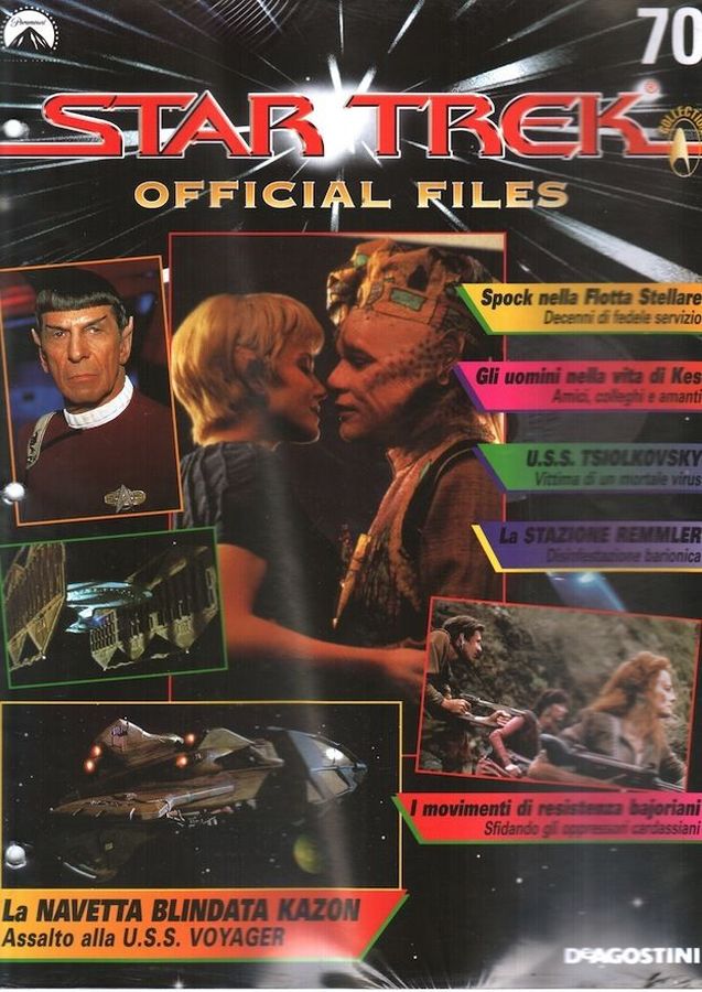 STAR TREK OFFICIAL FILES magazine side cover Issue 70   1999