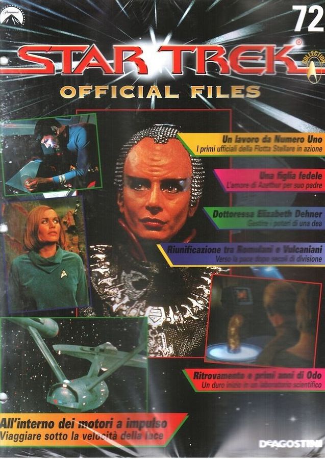 STAR TREK OFFICIAL FILES magazine side cover Issue 72   1999