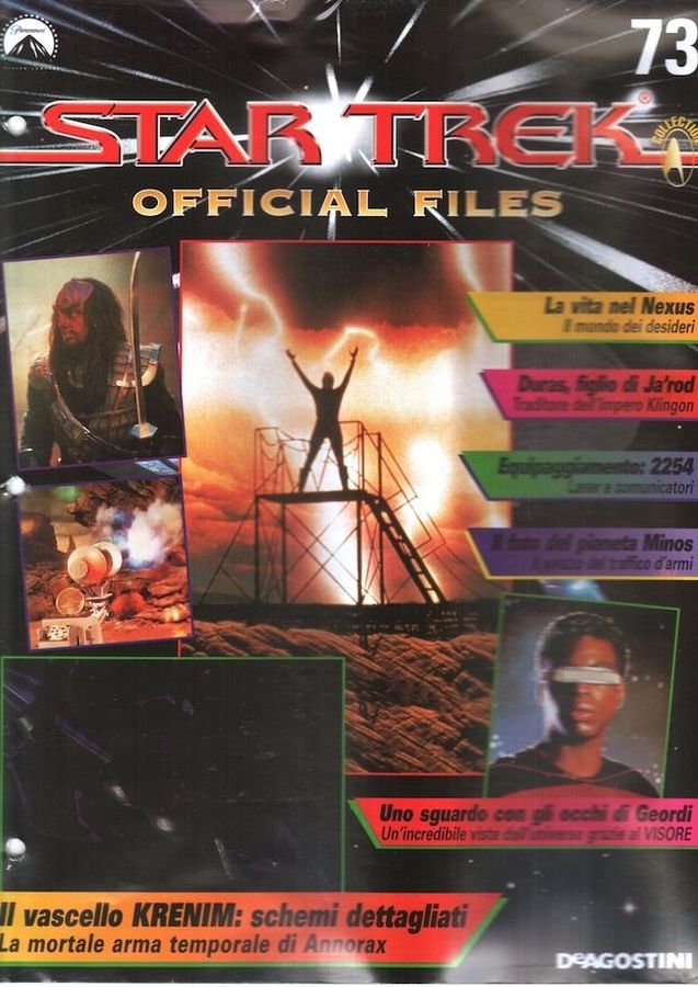 STAR TREK OFFICIAL FILES magazine side cover Issue 73   1999