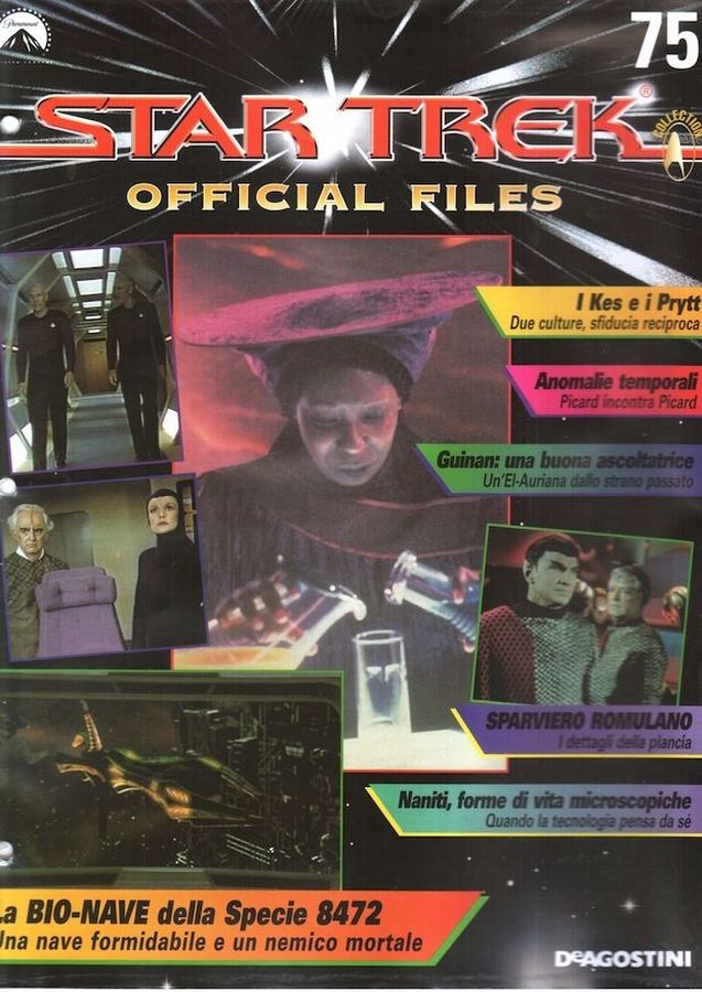 STAR TREK OFFICIAL FILES magazine side cover Issue 75   1999
