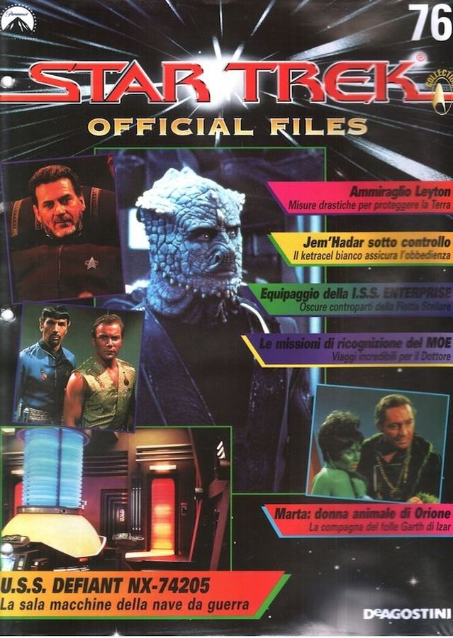 STAR TREK OFFICIAL FILES magazine side cover Issue 76   1999