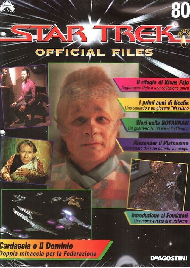 STAR TREK OFFICIAL FILES magazine side cover Issue 80   1999