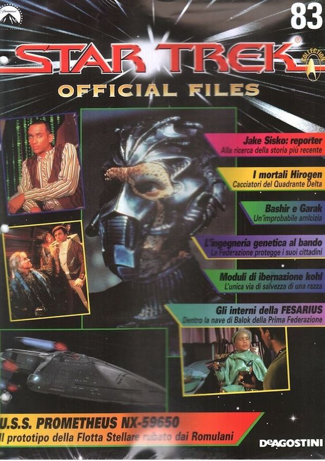 STAR TREK OFFICIAL FILES magazine side cover Issue 83   1999