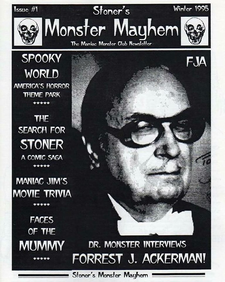 STONERS MONSTER MAYHEM magazine side cover Issue 1 Winter 1995