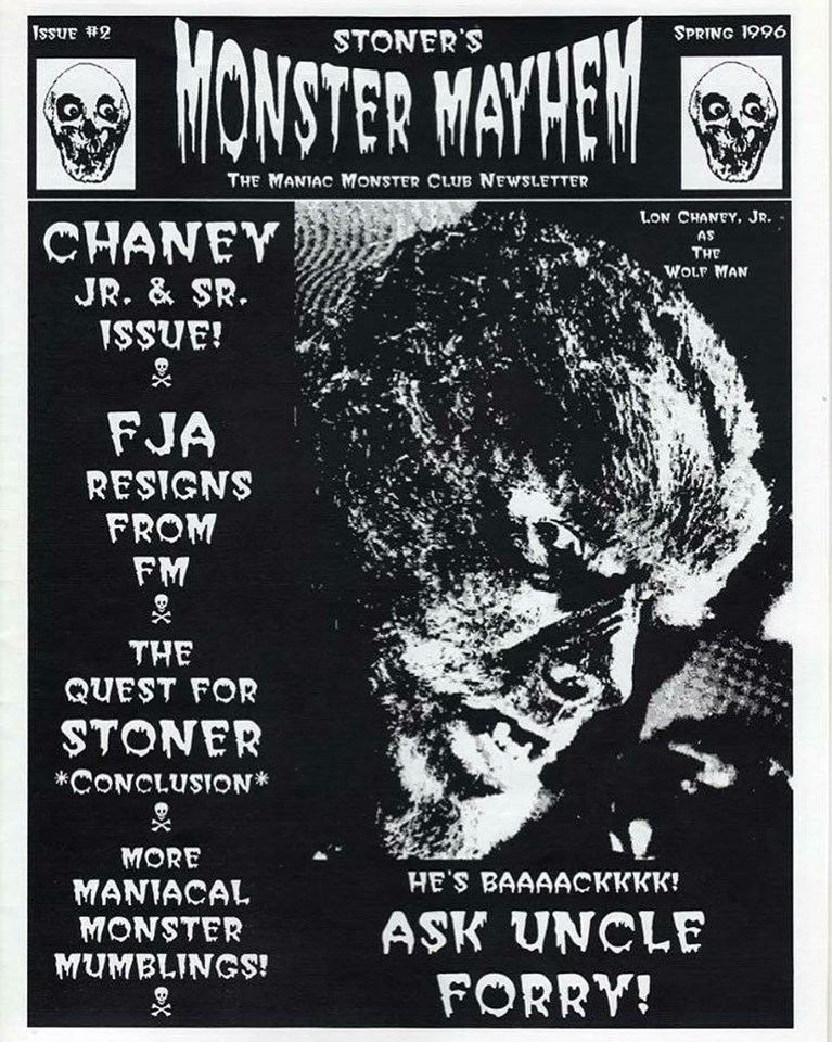 STONERS MONSTER MAYHEM magazine side cover Issue 2 Spring 1996