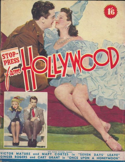 STOP PRESS FROM HOLLYWOOD magazine side cover   1942