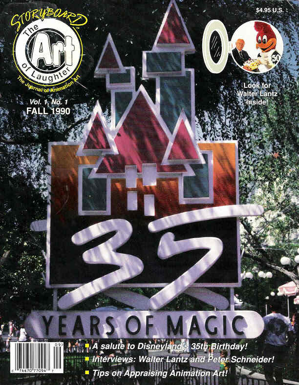 STORYBOARD(USA) magazine side cover Issue 1 Fall 1990
