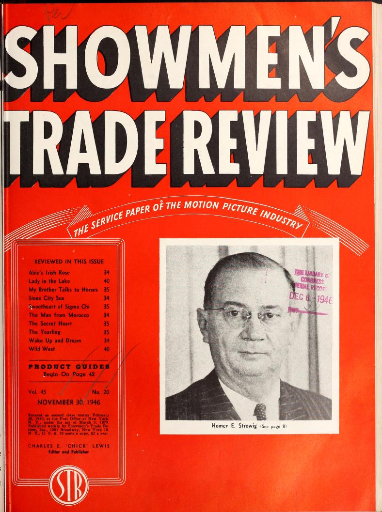 SHOWMENS TRADE REVIEW magazine side cover 30 November 1946