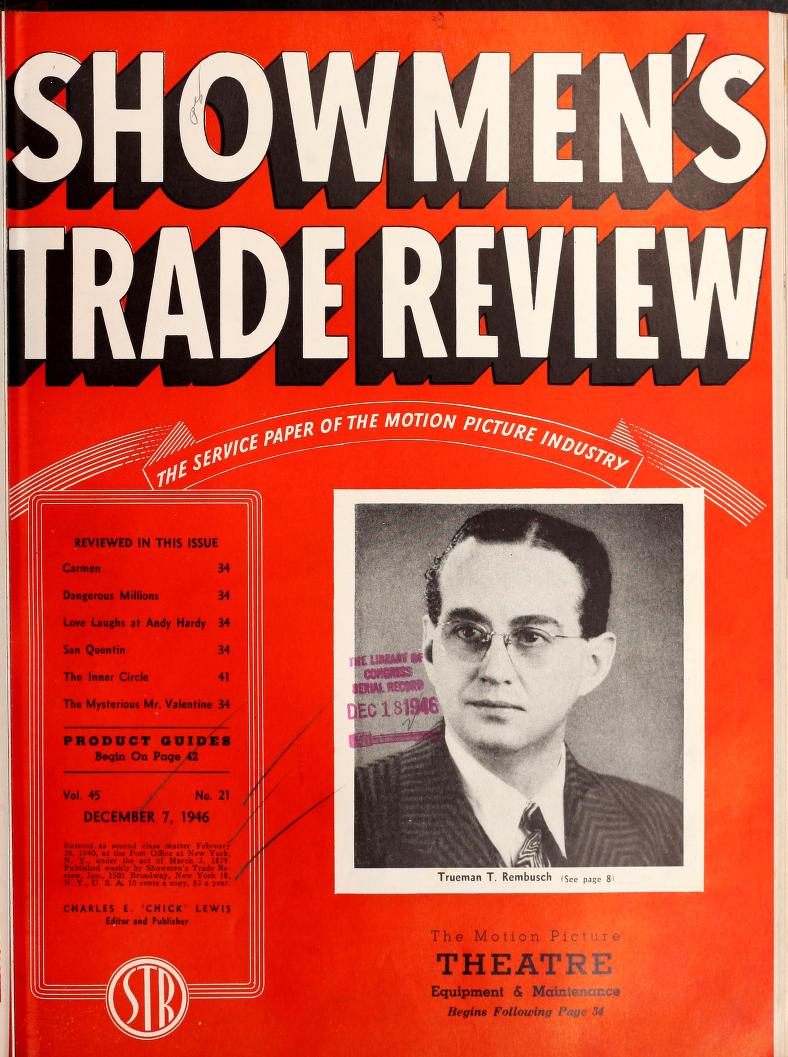 SHOWMENS TRADE REVIEW magazine side cover 7 December 1946
