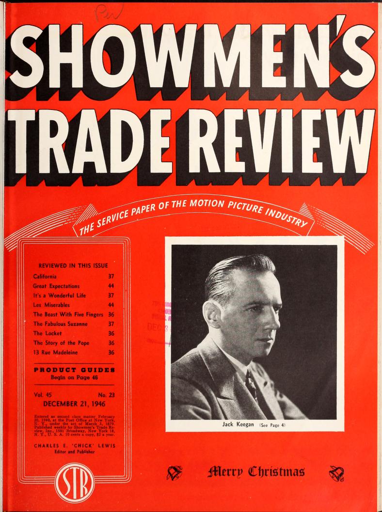 SHOWMENS TRADE REVIEW magazine side cover 21 December 1946