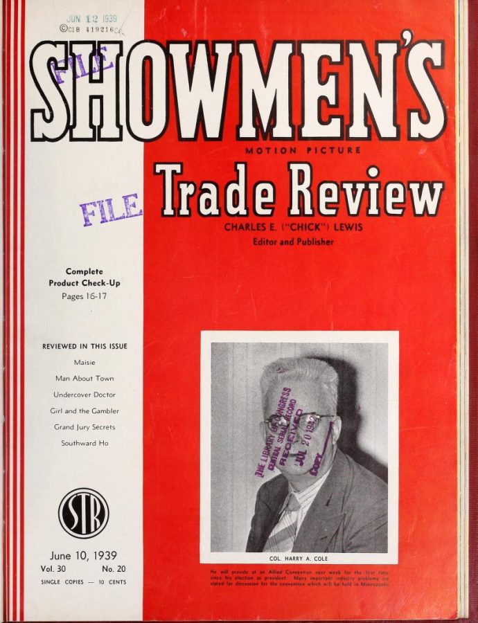 SHOWMENS TRADE REVIEW magazine side cover 10 June 1939