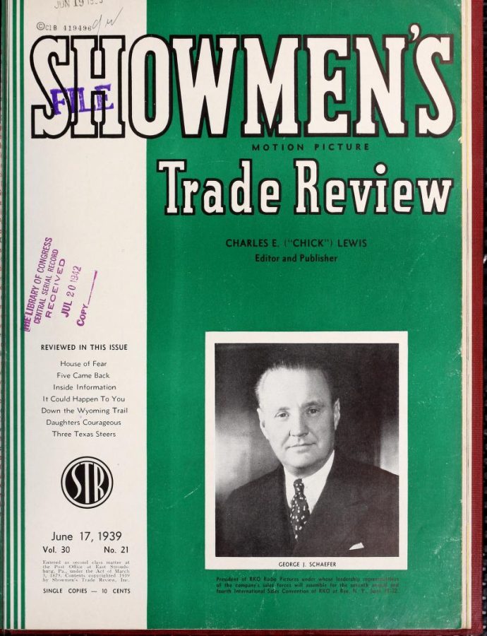SHOWMENS TRADE REVIEW magazine side cover 17 June 1939