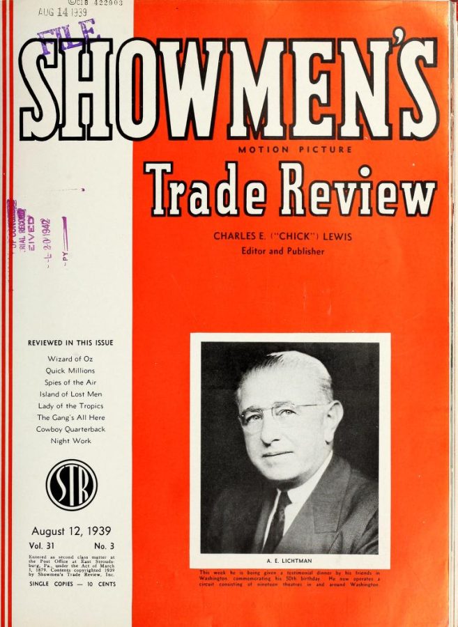 SHOWMENS TRADE REVIEW magazine side cover 12 August 1939
