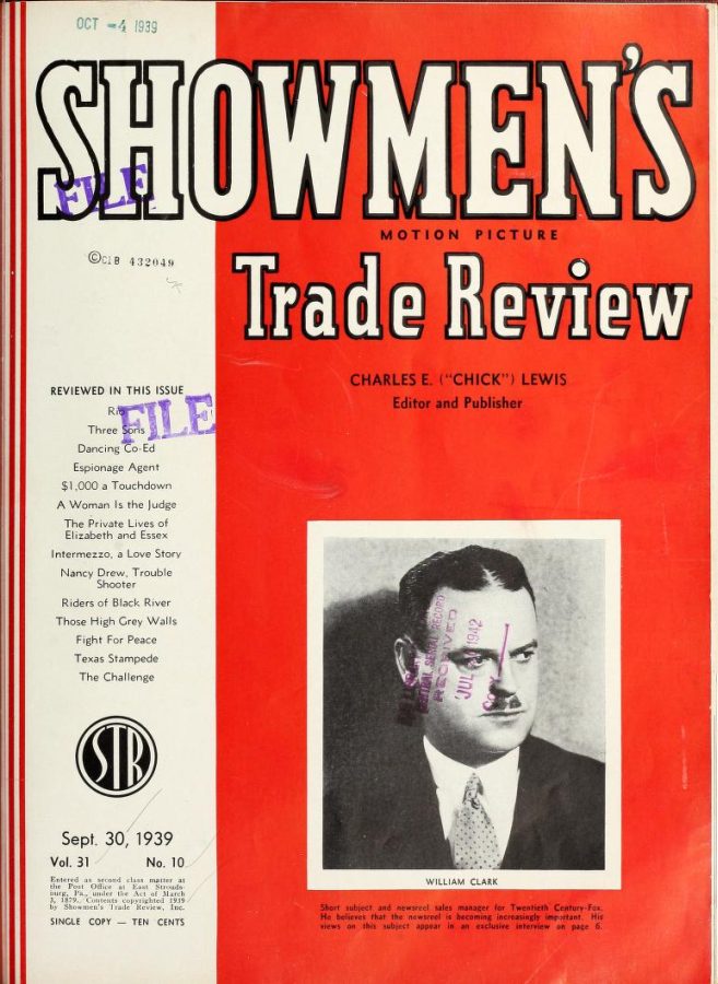 SHOWMENS TRADE REVIEW magazine side cover 30 September 1939