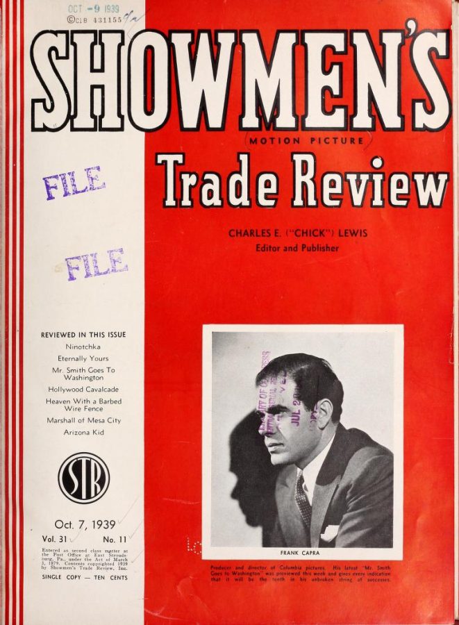 SHOWMENS TRADE REVIEW magazine side cover 7 October 1939