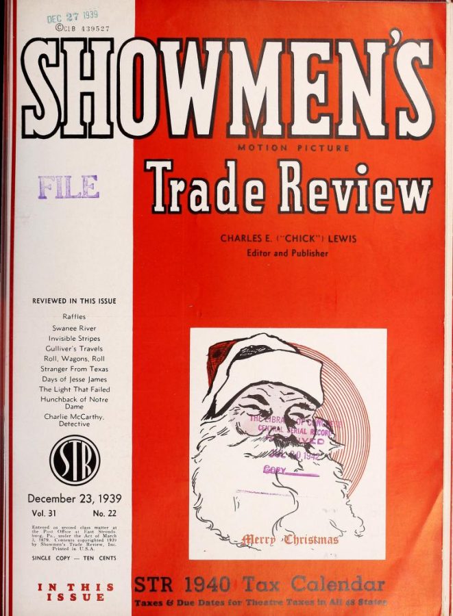 SHOWMENS TRADE REVIEW magazine side cover 23 December 1939