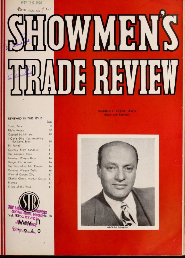 SHOWMENS TRADE REVIEW magazine side cover 11 May 1940