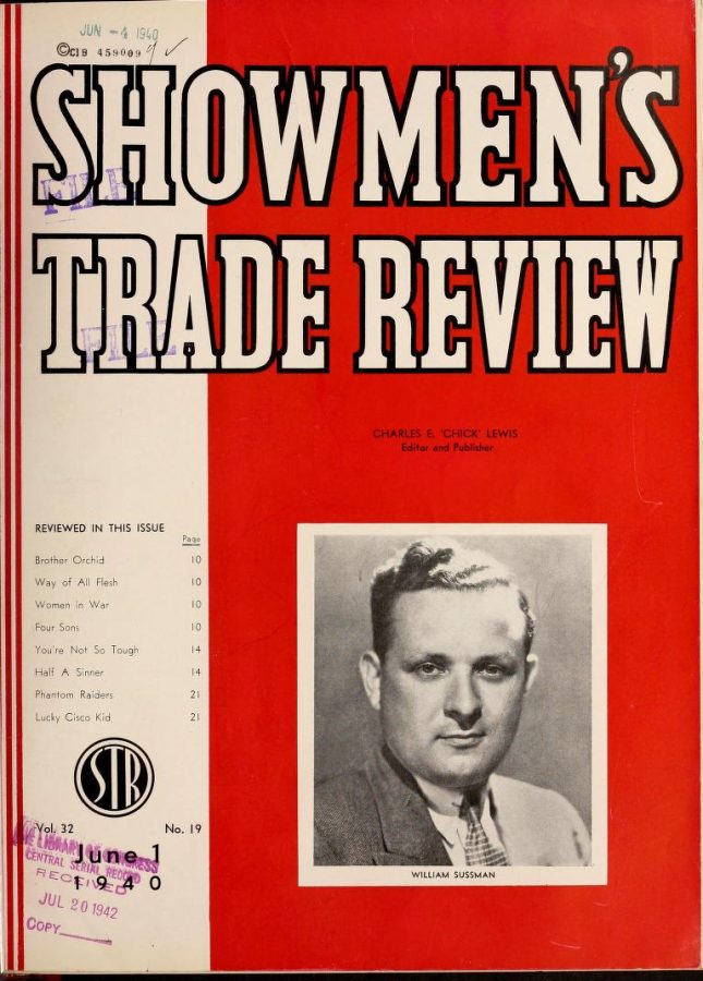 SHOWMENS TRADE REVIEW magazine side cover 1 June 1940