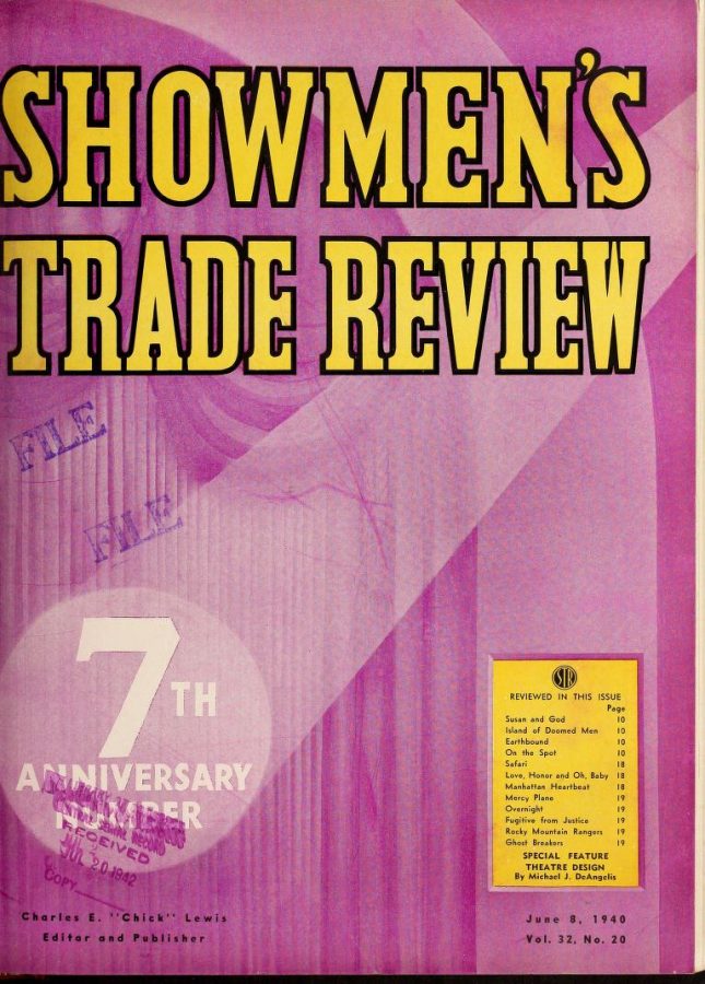 SHOWMENS TRADE REVIEW magazine side cover 8 June 1940