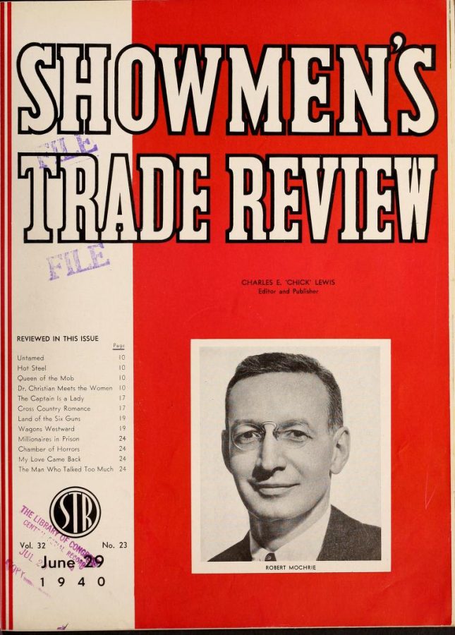 SHOWMENS TRADE REVIEW magazine side cover 29 June 1940