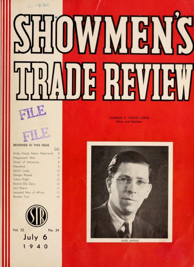 SHOWMENS TRADE REVIEW magazine side cover 6 July 1940