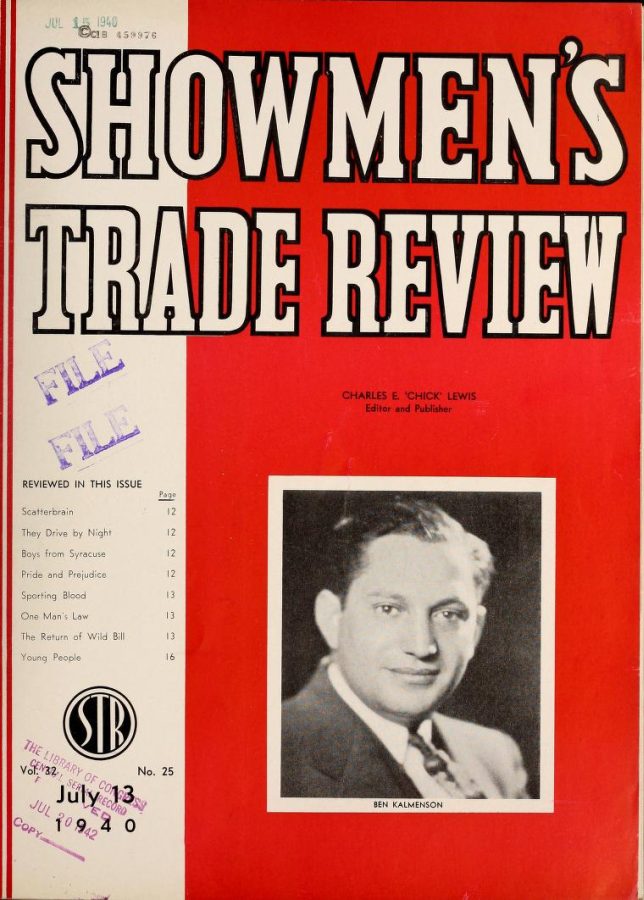SHOWMENS TRADE REVIEW magazine side cover 13 July 1940