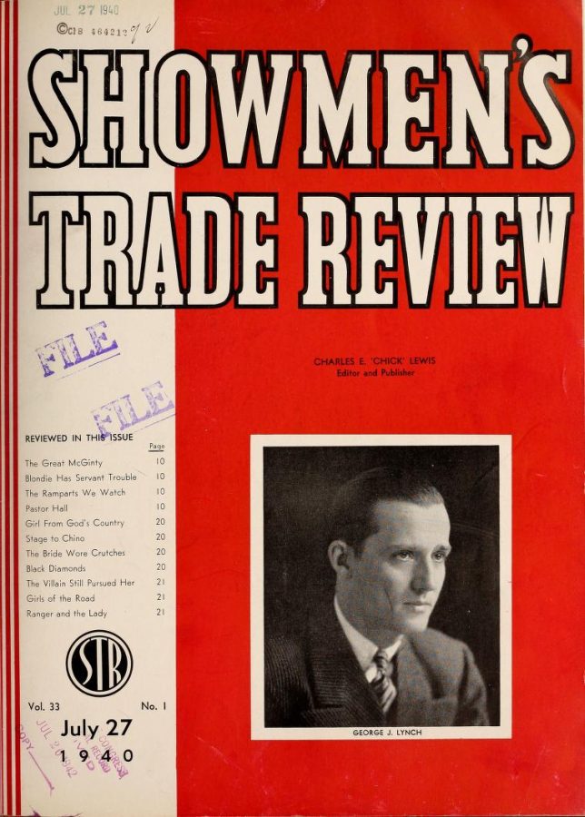 SHOWMENS TRADE REVIEW magazine side cover 27 July 1940