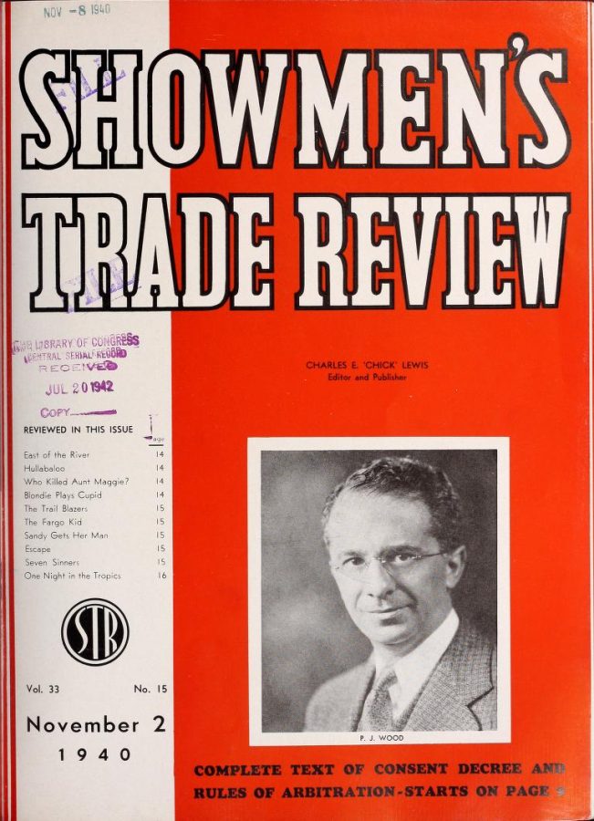 SHOWMENS TRADE REVIEW magazine side cover 2 November 1940