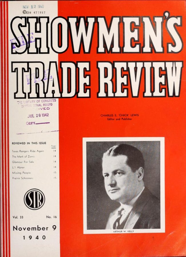 SHOWMENS TRADE REVIEW magazine side cover 9 November 1940