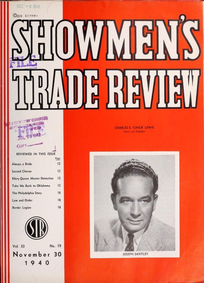 SHOWMENS TRADE REVIEW magazine side cover 30 November 1940