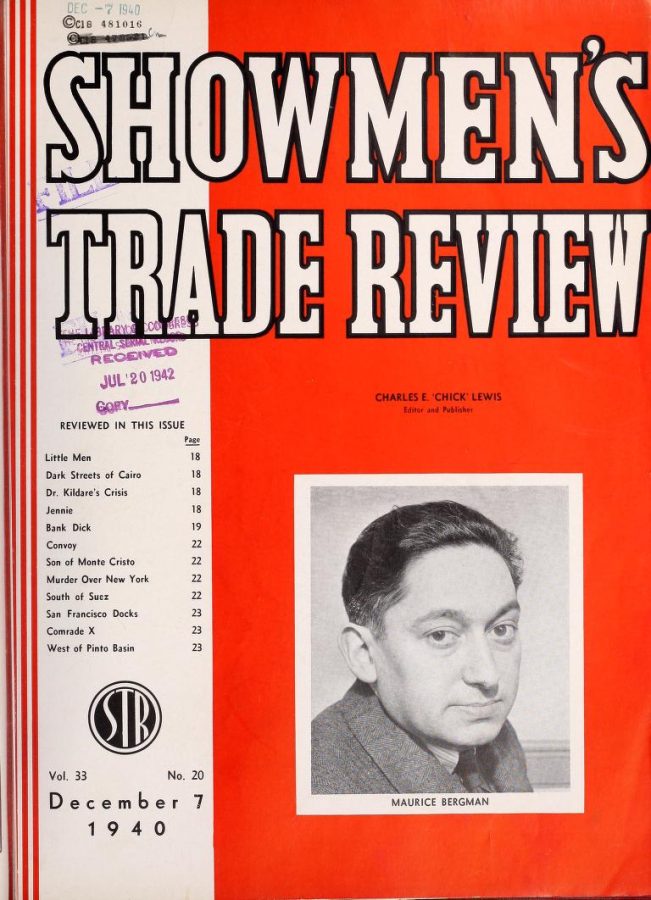 SHOWMENS TRADE REVIEW magazine side cover 7 December 1940