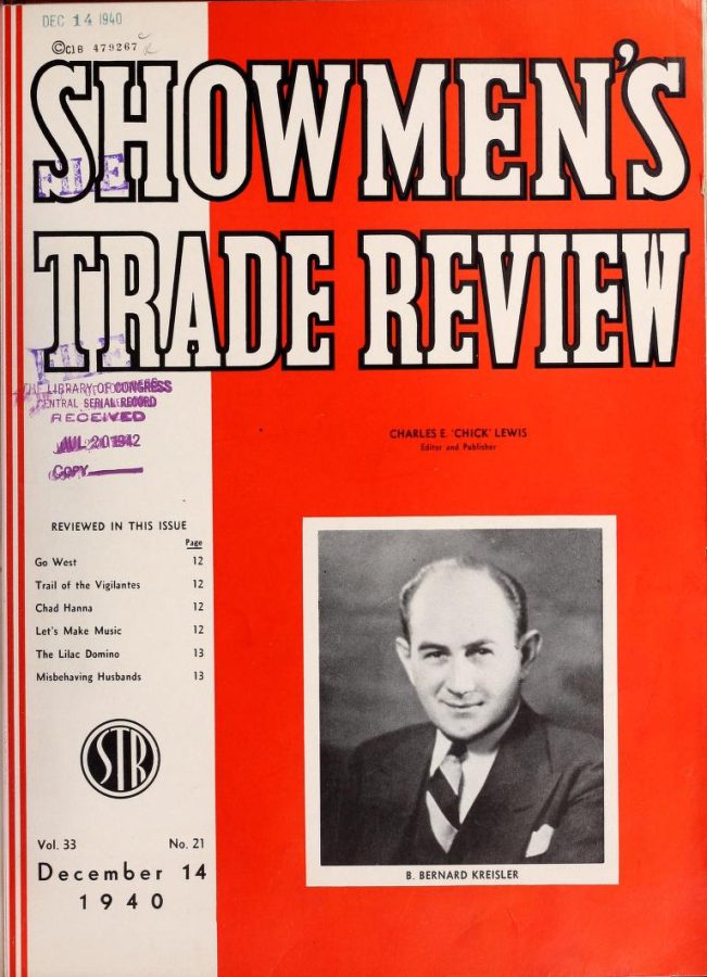 SHOWMENS TRADE REVIEW magazine side cover 14 December 1940