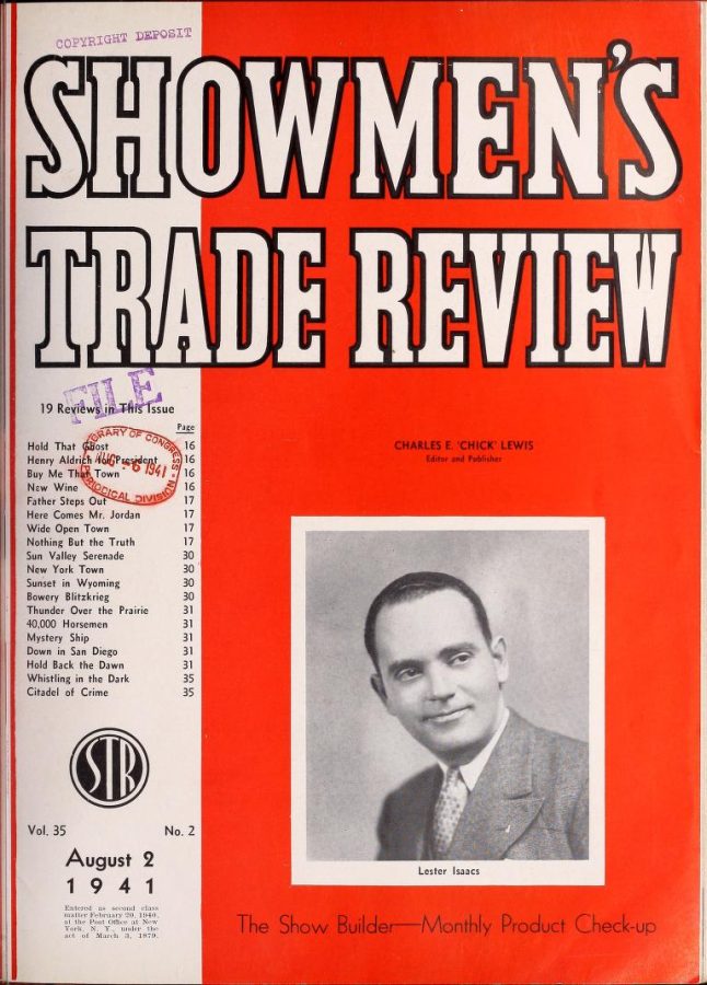 SHOWMENS TRADE REVIEW magazine side cover 2 August 1941
