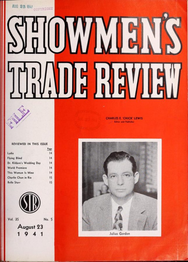 SHOWMENS TRADE REVIEW magazine side cover 23 August 1941