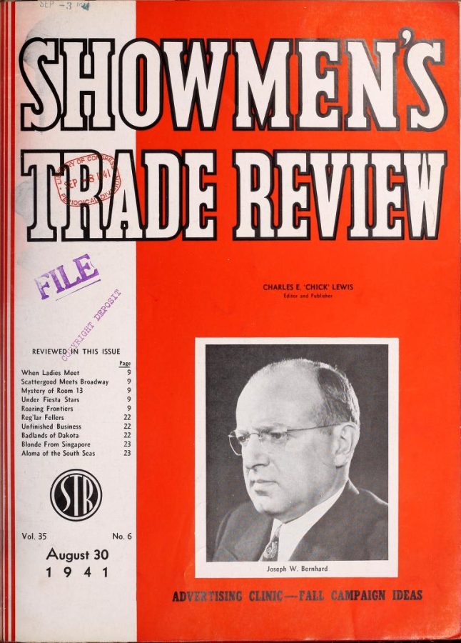 SHOWMENS TRADE REVIEW magazine side cover 30 August 1941