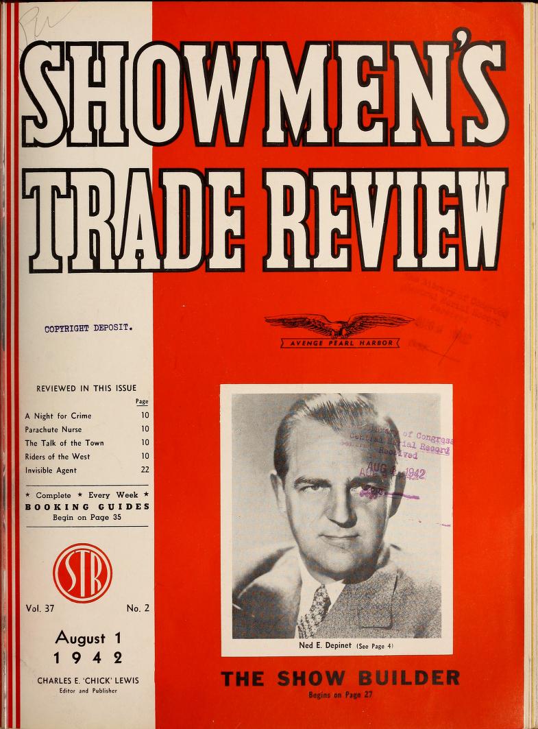 SHOWMENS TRADE REVIEW magazine side cover 1 August 1942