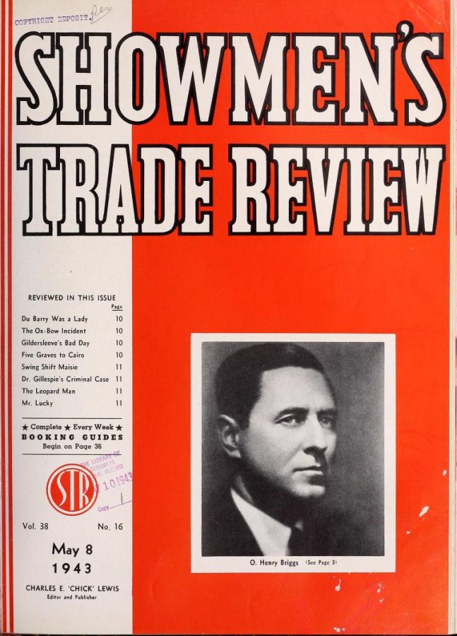 SHOWMENS TRADE REVIEW magazine side cover 8 May 1943