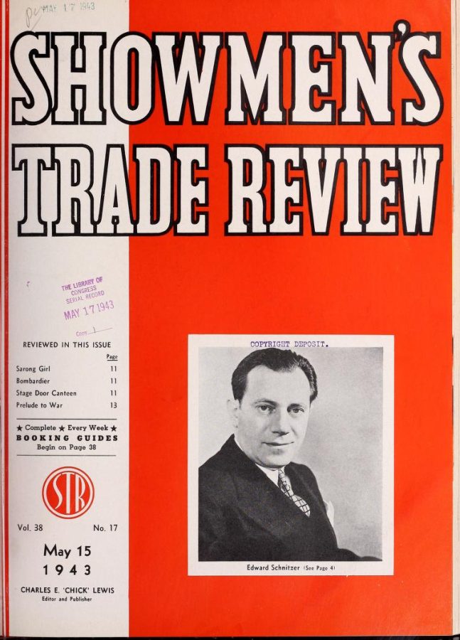 SHOWMENS TRADE REVIEW magazine side cover 15 May 1943