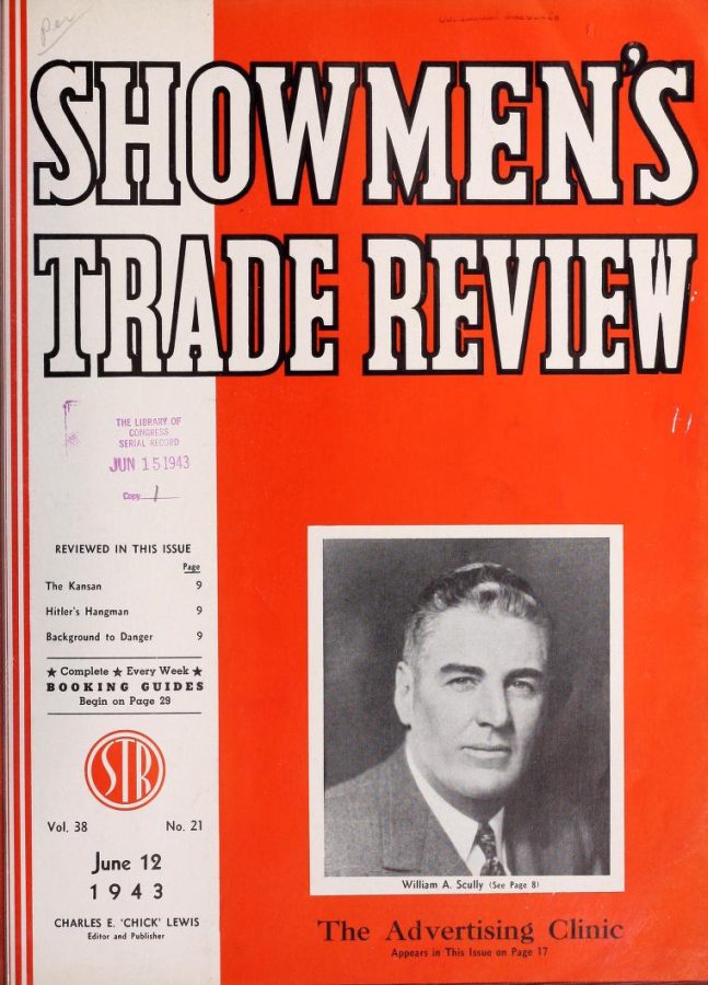 SHOWMENS TRADE REVIEW magazine side cover 12 June 1943