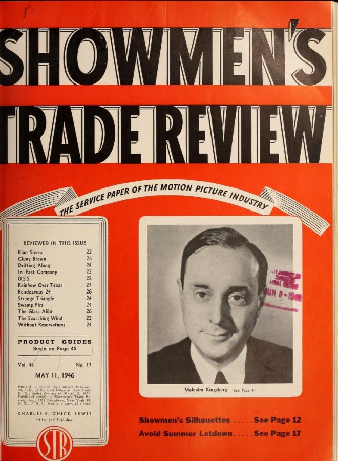 SHOWMENS TRADE REVIEW magazine side cover 11 May 1946
