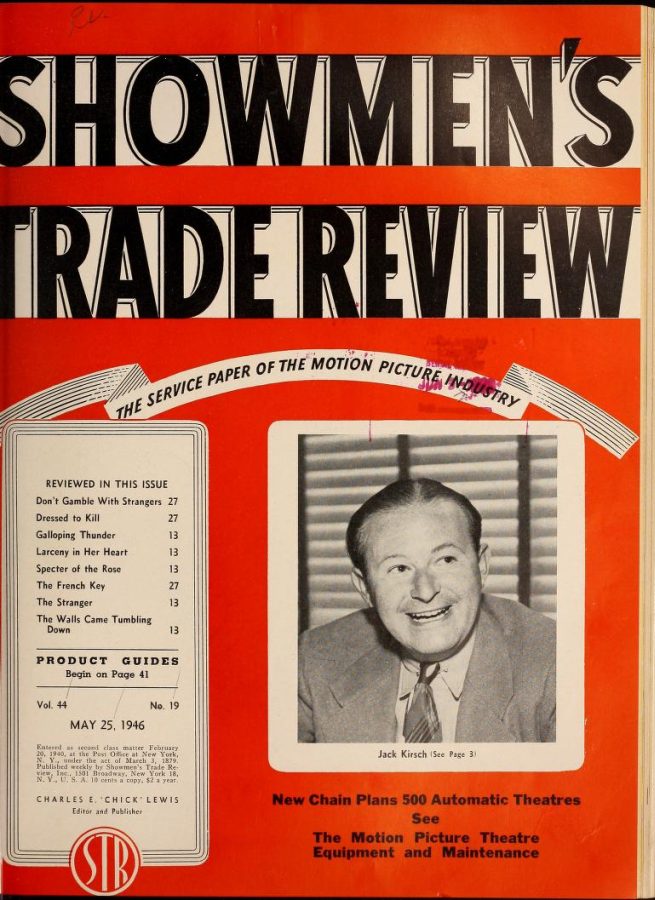 SHOWMENS TRADE REVIEW magazine side cover 25 May 1946