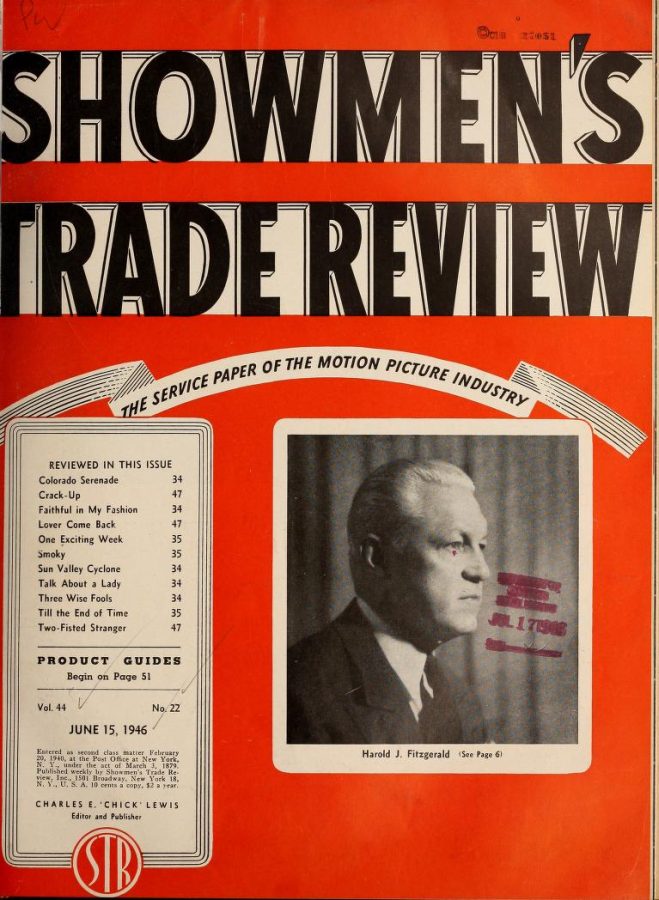 SHOWMENS TRADE REVIEW magazine side cover 15 June 1946
