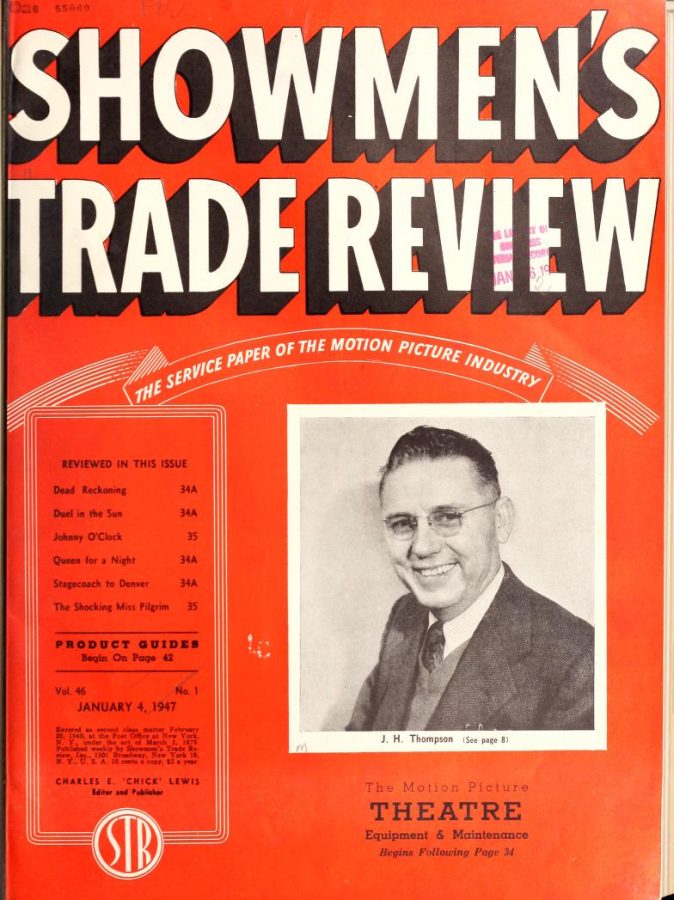 SHOWMENS TRADE REVIEW magazine side cover 4 January 1947