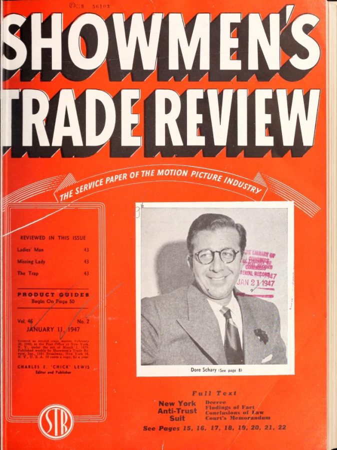 SHOWMENS TRADE REVIEW magazine side cover 11 January 1947