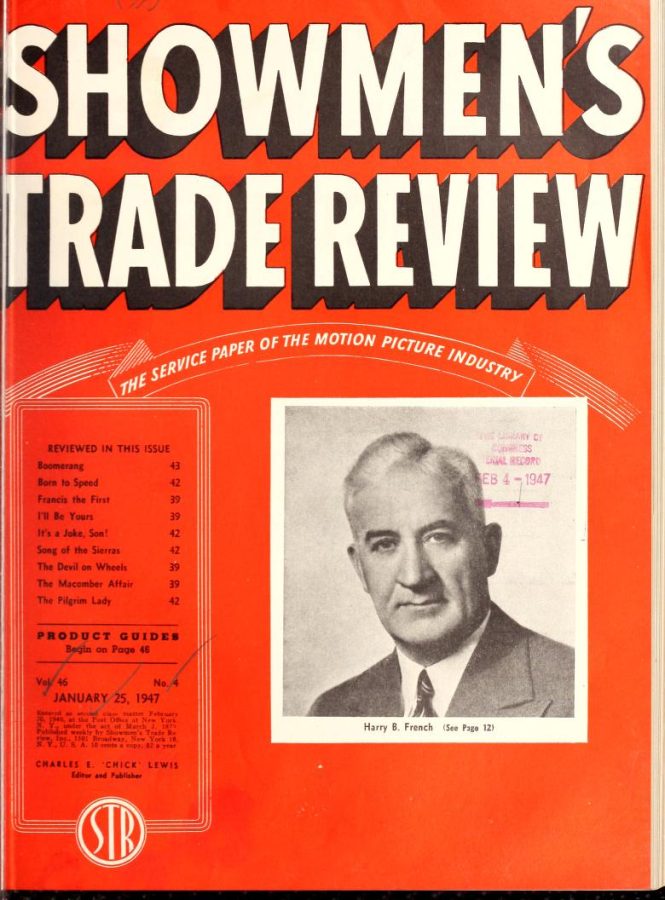 SHOWMENS TRADE REVIEW magazine side cover 25 January 1947